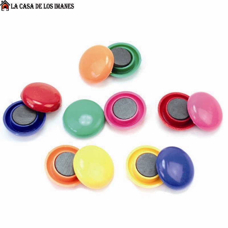 Botones Magnéticos Fuertes - Colores Surtidos (Pack de 12